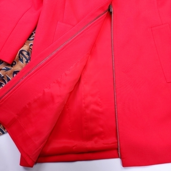 Classique Entiers Pink Red Long Jacket Coat Sz L - Picture 14 of 14